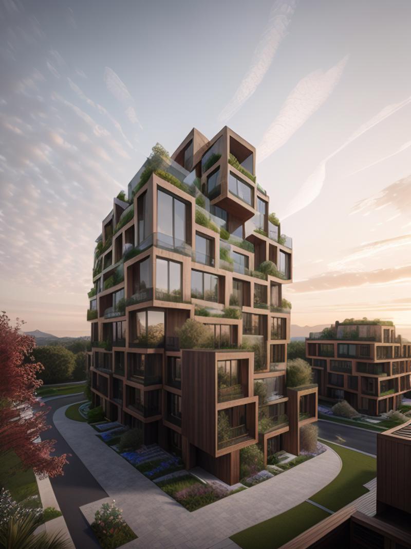 XSarchitectural-2Wooden growing building image by ipArchitecture