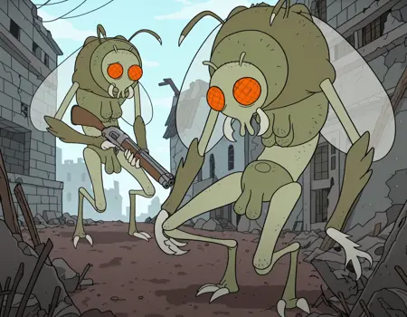gromflomite - Rick and Morty ( pony / Illustrious )