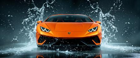 Wet Car Commercial Studio Photography V1