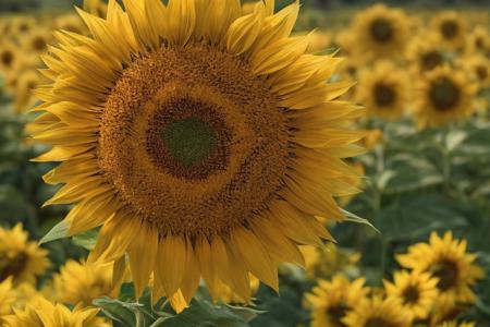 Close-up macro photography realistic Sunflower field and sprout, 
unreal engine, 
greg rutkowski, 
loish, 
rhads, 
beeple, 
makoto shinkai and lois van baarle, 
ilya kuvshinov, 
rossdraws, 
tom bagshaw, 
alphonse mucha, 
global illumination, 
detailed and intricate environment