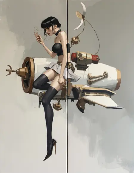 Erotic Cyberpunk Noir Style FLUX