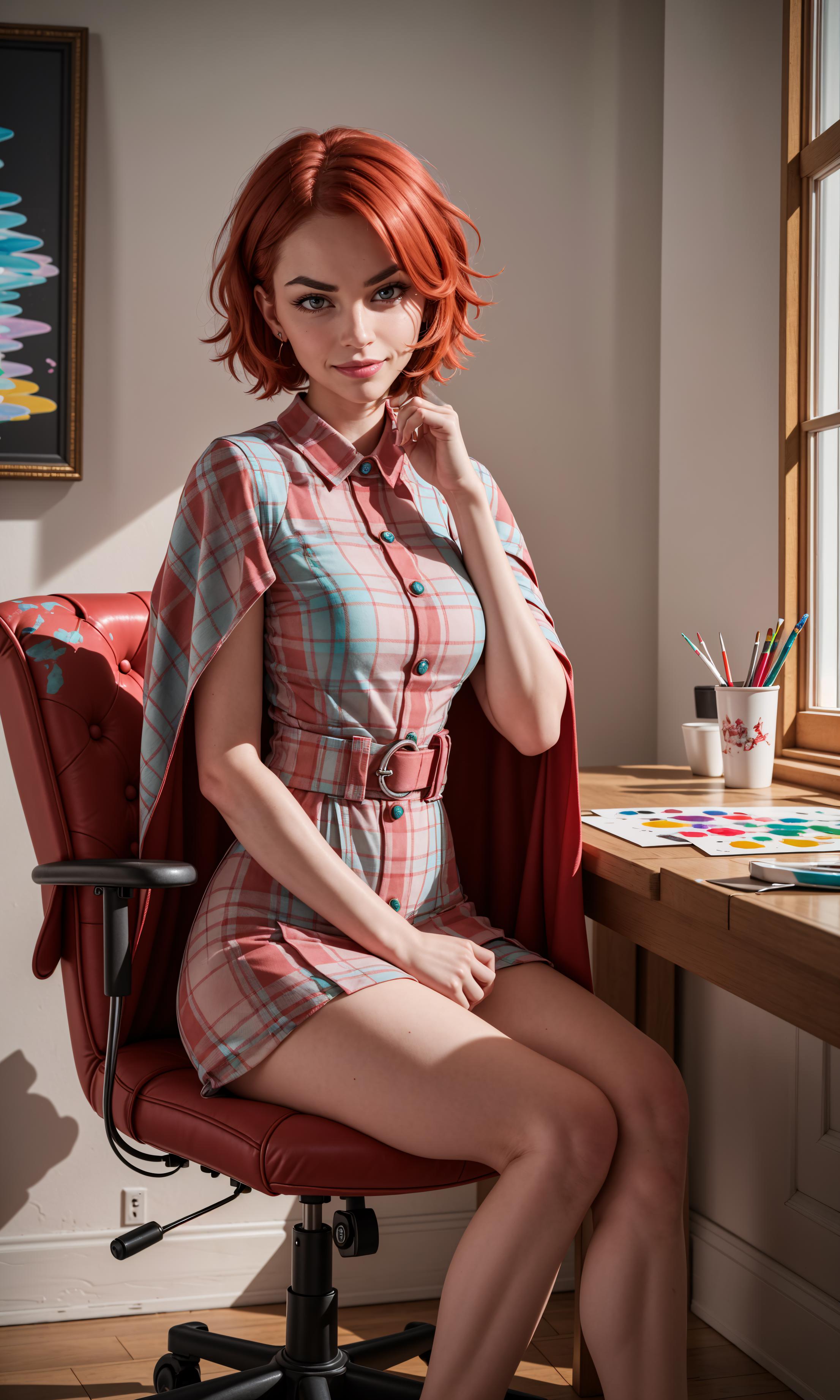 Plaid Dress with attached Cape image by jembers1337464