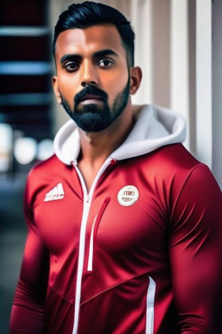 lowery david a man <lora:KL-Rahul_Lowery-David-000001:1>, realistic photo in a worn ((skin-revealing skimpy erotic red tracksuit, massive hairy pecs)), big pecs, big arms, bulge, VPL, ((light bokeh)), intricate, (steel metal [rust]), elegant, erotic, exuding sexual energy, homoerotic, sharp focus, photo by greg rutkowski, soft lighting, vibrant colors, (masterpiece), ((streets)), (detailed face), looking at viewer, light smile, night, walking towards viewer, cinematic lighting, beautiful lighting, cinematic lighting, (hazy filter, film grain:1.2)