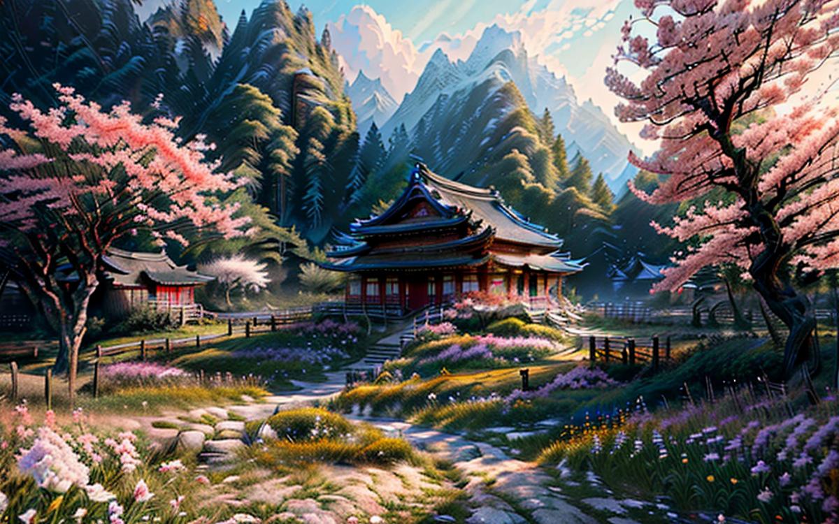 Ancient Chinese Scenery Background XL image by ronhong