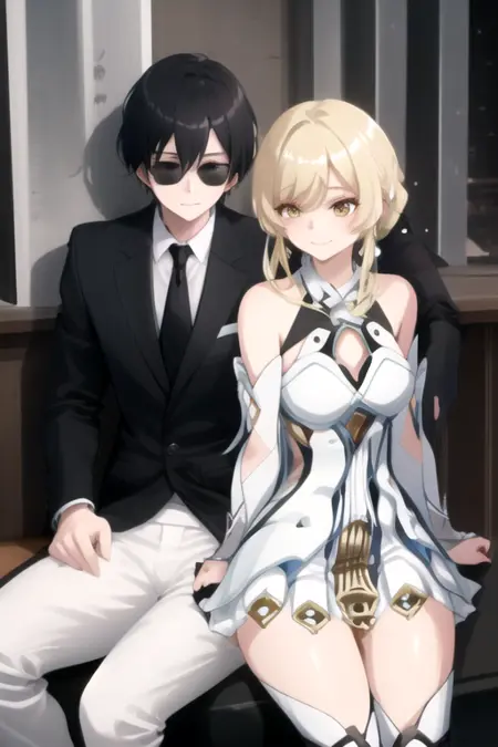 Man In Black x Lumine (MIB x Genshin Impact)