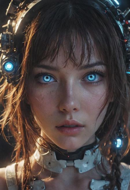 ((mechanical  head)) of makise kurisu, glowing blue eyes, bleading oil, glowing veins, multicolor
Wide range of colors., Dramatic,Dynamic,Cinematic,Sharp details
Insane quality. Insane resolution. Insane details. Masterpiece. 32k resolution.
<lora:add-detail-xl:0.95> <lora:dvr-lnds-sdxl:0.3> dvr-lnds-sdxl <lora:MJ52:0.25> <lora:ral-apoctvisn-sdxl:0.3> ral-apoctvisn <lora:zavy-cntrst-sdxl:0.35> dark, chiaroscuro, low-key <lora:zavy-rmlght-sdxl:0.41> zavy-rmlght <lora:SDXLFaeTastic2400:0.225>