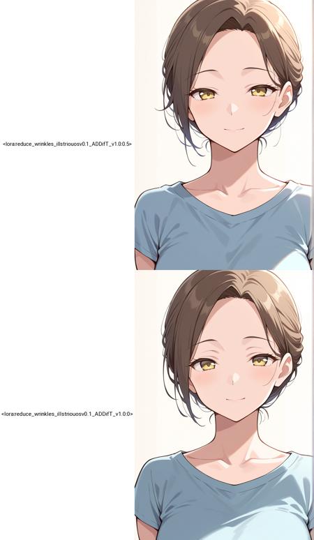 [for illustrious & noob] Reduce Wrinkles(Lines above eyes) illstrious0.1_ADDifT_v1.0