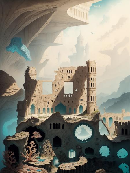 the ruins of an underwater palace by ReefChromoLithoGraph <lora:ReefChromoLithoGraph:1>