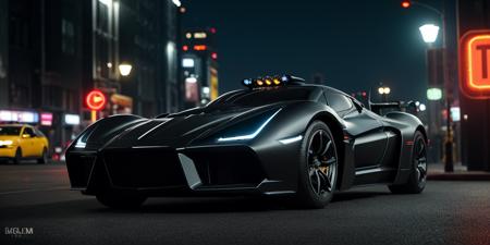 cinematic film still breathtaking (Futuristic Black-Batmobile),side view,intricate details, armored car,missile launcher,oversized tires
Arkham city streets,
bright neon lights,
multicolored lights.
vivid colors, vivid contrast, bold colors, 
white paved road . award-winning, professional, highly detailed . shallow depth of field, vignette, highly detailed, high budget, bokeh, cinemascope, moody, epic, gorgeous, film grain, grainy