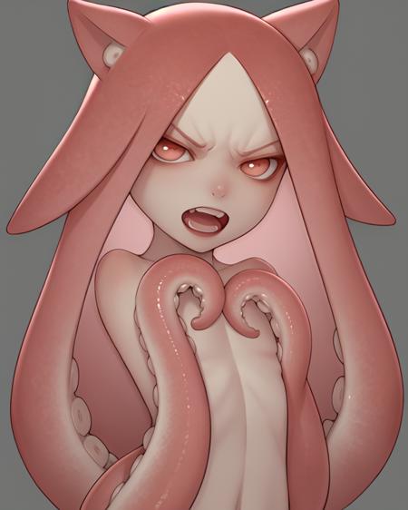 (scylla,tentacles:1.2) ,monster girl,flat chest, pink skin