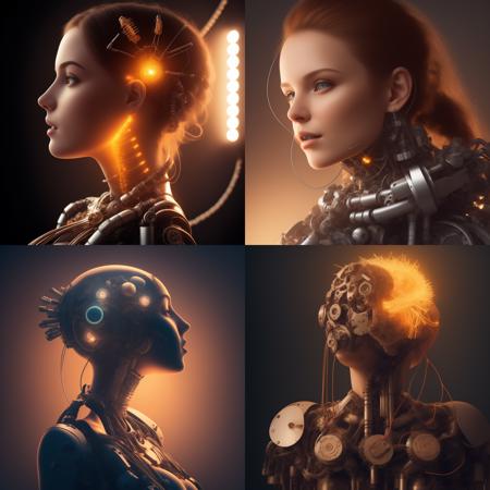 1mechanical girl,((ultra realistic details)), portrait, global illumination, shadows, octane render, 8k, ultra sharp,metal,intricate, ornaments detailed, cold colors, egypician detail, highly intricate details, realistic light, trending on cgsociety, glowing eyes, facing the camera, neon details, mechanical limbs, mechanical vertebra attaching to back,mechanical cervial attaching to neck,sitting,wires and cables connecting to head, gigantic breasts, cleavage, bursting breasts, brunette hair, wide angle, huge ass, worm monster with a lot of teeth swallowing woman's head, abstract art, pixel art