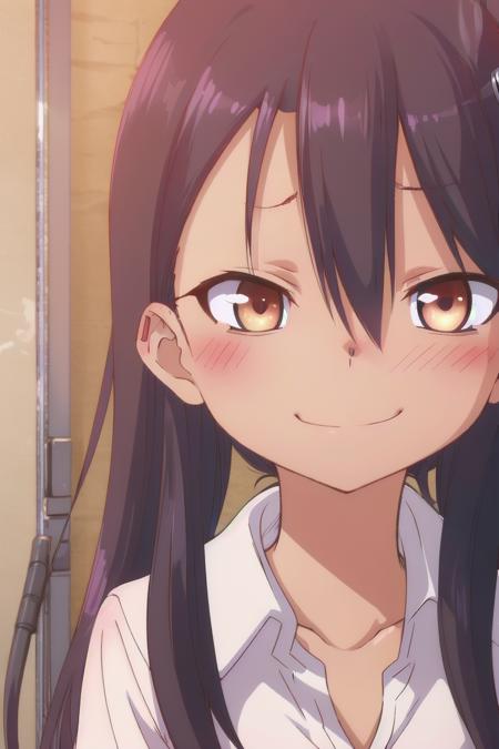 <lora:nagatorosd-000015:0.6>
a girl nagatoro hayase standing in a japanese school hallway, she is wearing a collared white shirt, hair clip,
she has a smug expression and a smirk on her face, her mouth is closed, her face is hyper detailed, amber eye color
draw it in the style of Don't Toy with Me, Miss Nagatoro,
The soft lighting and detailed surroundings create an immersive environment where imagination runs wild
hyper-detailed,hyper-detailed face, high quality visuals, dim Lighting, sharply focused, octane render, 8k UHD