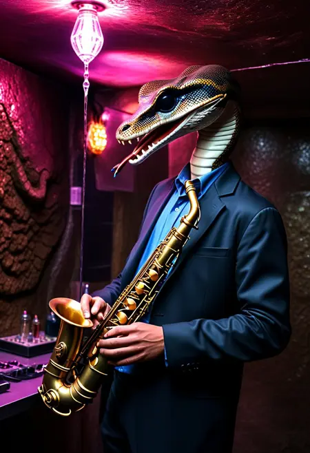 Reptiloids with snake head