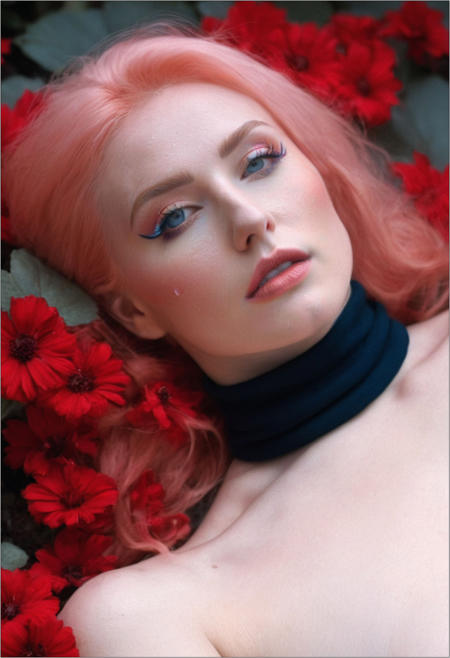 (Soft Lighting Photography by Mimoza Veliu and Mario Giacomelli:1.2), NSFW, (white theme:1.1), full body, space, galactic queen, girl, laying, prone, view from behind, view from below, back view, ass, otherworldly, lingerie, rainbow theme, blue and red lights, In a wet T-shirt, masterpiece photo ,stone shower, ,yuri, implied sex, against glass, cute breasts, cute pink nipples, perfect body, nipple, long hair, brown hair, brown eyes, parted lips, detailed skin, model photoshoot, ((light red hair)), photography by (Ethel Clayton:1.3), pose,(Ethel Clayton: 1,2) award winning photo macro shot of a beautiful albino young woman lying in a majestic black flowerbed, white hair, dynamic lighting, cinematic still, pale skin, screen cap, skin texture, contemplative, smirk, piercing blue eyes, extremely long hair, sleek hair, portrait, dynamic pose, (blue turtleneck), 100mm f/2.8 macro lens, makeup, full body, battle stancevibrant, neon colors, , highly detailed, by Jocelyn Hobbie and Charles Dwyer, Triadic color guide,Leica Q2 with Smilax 28mm f/1.7 ASPH, clear face, Ultra High Resolution, wallpaper, 8K,Rich texture details, hyper detailed, detailed eyes, detailed background, dramatic angle, epic composition, (masterpiece, high quality, fisheye:1.2), (close-up portrait:1.1), solo, model photoshoot, (red theme:1.1), a stylish girl,<lora:TWbabeXL01:0.5>,  32 years old, blonde hair, large sagging breasts, <lora:maxi:0.4>,  <lora:Age Slider_alpha1.0_rank4_noxattn_last:-1.5>, <lora:TWbabeXL01:0.5>,  <lora:detailed_hands-000007:0.4>,  <lora:SDXL_hairy_v1.4_LITE:0.6>