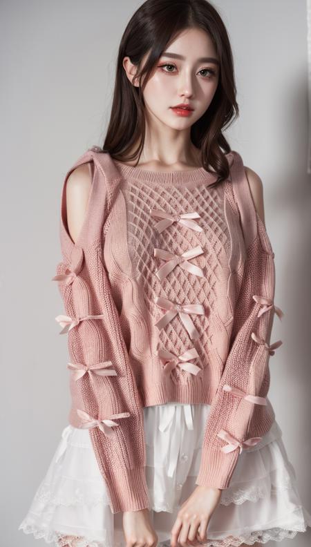 Cute sweater and white skirt v1.0