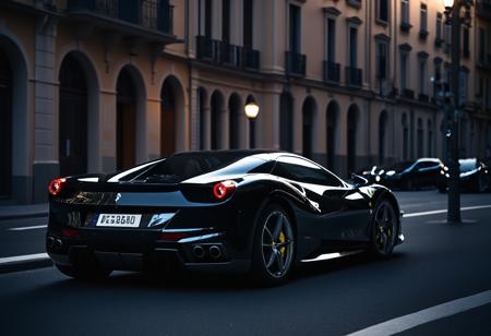 cinematic photo <lora:Abstract Concept-Chromatic Graient:0.4>,concept art lighting,, a black ferrari car parked on the street,, <lora:Bernardo Cavallino CLIP-000004:1>,Bernardo Cavallino vehicle,, city street,street,automotive photography,<lora:Metroplex-Streets:1>,street,photography,<lora:Metroplex Base:0.4>,a city, . 35mm photograph, film, bokeh, professional, 4k, highly detailed