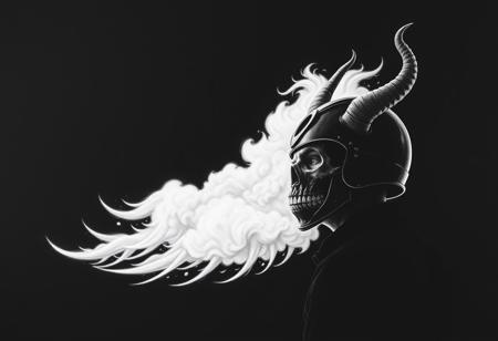 solo, looking_at_viewer, simple_background, 1boy, monochrome, male_focus, greyscale, horns, teeth, no_humans, sharp_teeth, helmet, black_background, portrait, spikes, monster, skull, demon, horned_helmet, 
Colored Pencil Art, psychedelic style cinematic photo breathtaking silhouette style cloud that looks like a phoenix, black sky background. high contrast, minimalistic, black and white, stark, dramatic . award-winning, professional, highly detailed . 35mm photograph, film, bokeh, professional, 4k, highly detailed . vibrant colors, swirling patterns, abstract forms, surreal, trippy, colored pencil strokes, light color, visible paper texture, colored pencil art