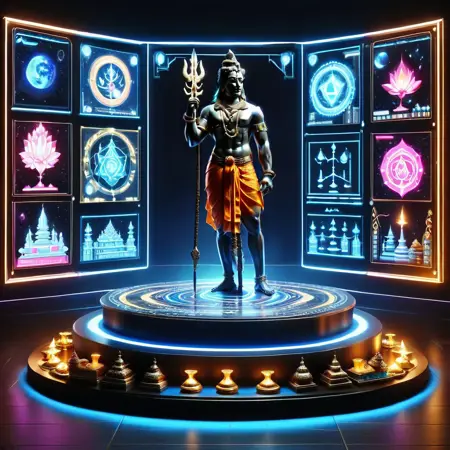 Futuristic Pooja Room / Prayer Room SDXL