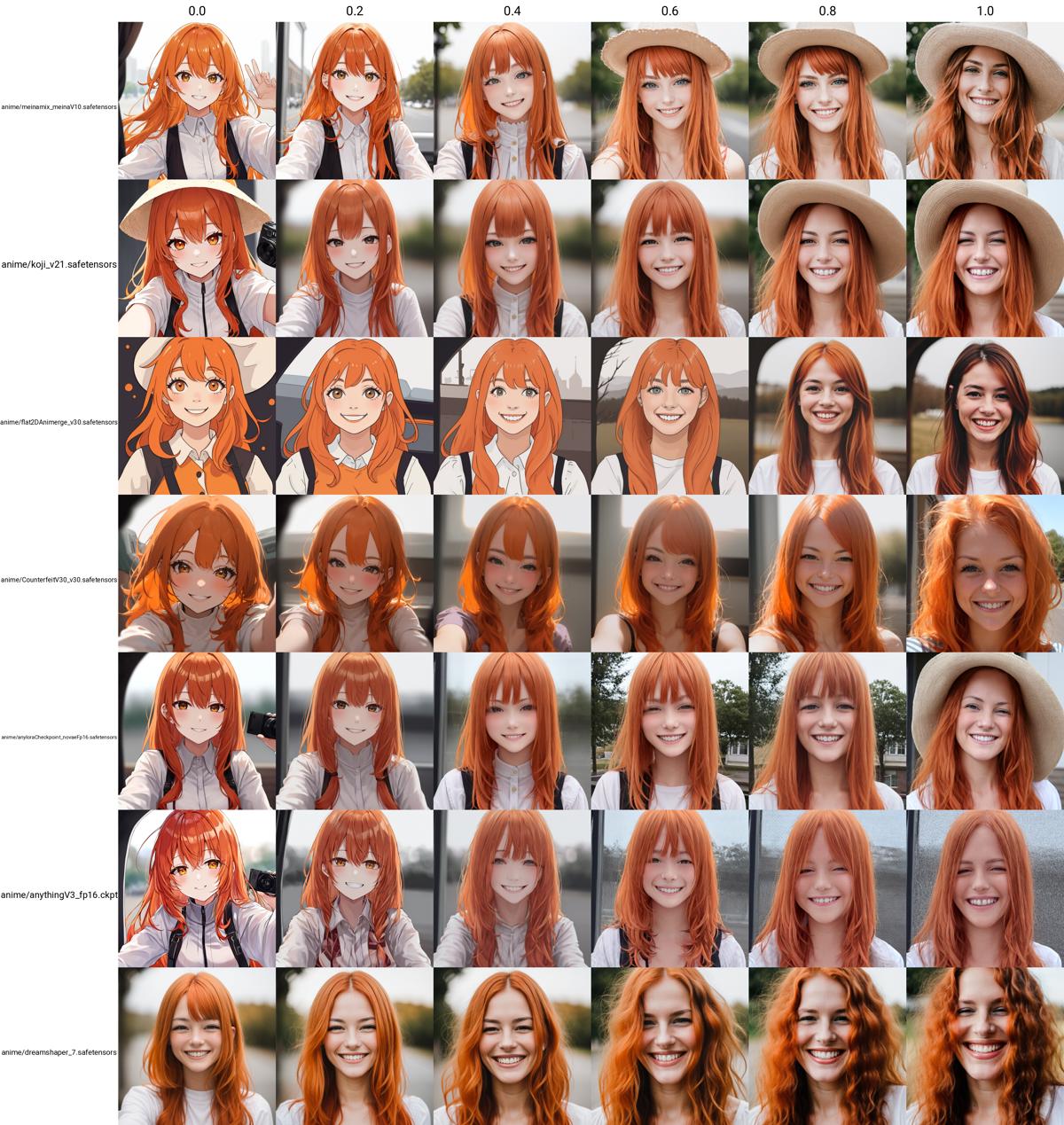 anime characters with orange hair