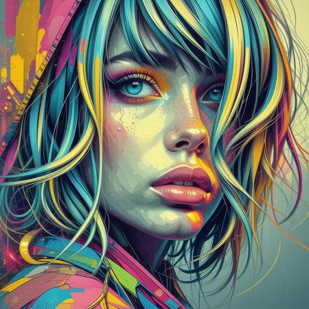 abstract, beautiful, strange, woman, night, city, wonderful, colorful