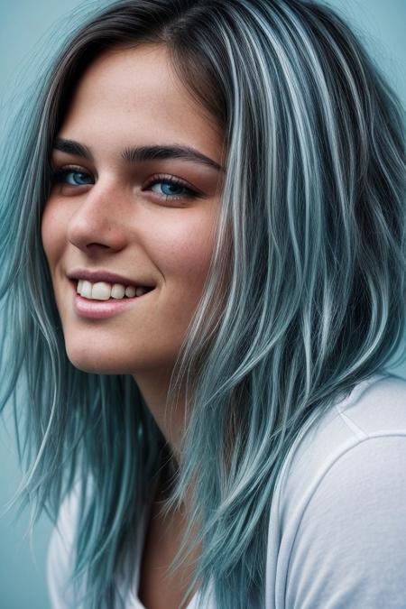 realistic analog photo, award winning photo, amateur photography, 
head on analog photo of a ((young man, male focus)), pretty man, 19 years old male, pale skin,
fit body, toned body, lithe body, ((pale blue hair, short hair, wavey hair, messy hair)),
oblong face, fine features, arched eyebrows
heterochromia, round eyes, 
fleshy upturned nose,
 thin lips, upturned lips
seductive smile, alluring, parted lips, hand in hair,  
high-quality, crisp, sharp, professional-grade, high-resolution, fine detail, accurate colors, low noise, fast shutter speed, wide dynamic range, precise focus
RAW, highres, 8k, uhd, High Dynamic Range, tonemapping, crisp details,