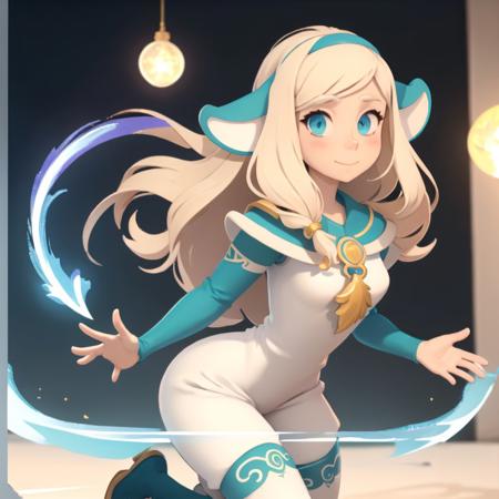 <lora:wakfu-hupper> beautiful female mage, masterpiece, high detail