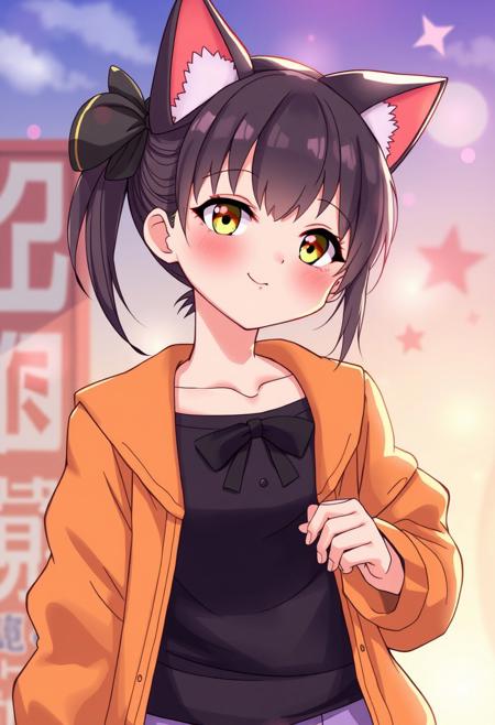 Cat girl, anime style,