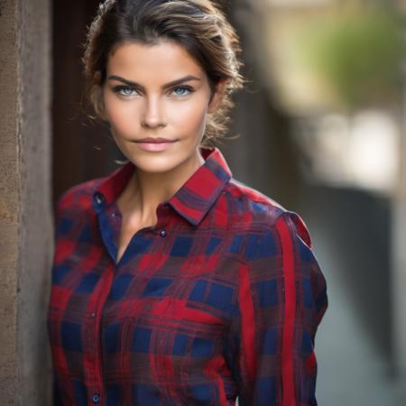 <lora:MayAndersen:1>, (Masterpiece Photo:) of (Happy) woman wearing checkered red and black shirt and blue jeans staring at the viewer ,(checkered red and black shirt), (blue jeans),Highly Detailed,(close portrait:1.3),(Feminine:1.4),(beautiful:1.4),(attractive:1.3),calendar pose,perfectly detailed eyes,studio lighting,thematic background, (high detailed skin:1.2), 8k uhd, dslr, soft lighting, high quality, film grain, Fujifilm XT3,, hi detail, sharp focus, perfect lighting, awesome, dslr, 4k high quality. extra detail, extra sharp, magical, perfect moment, natural skin, pores