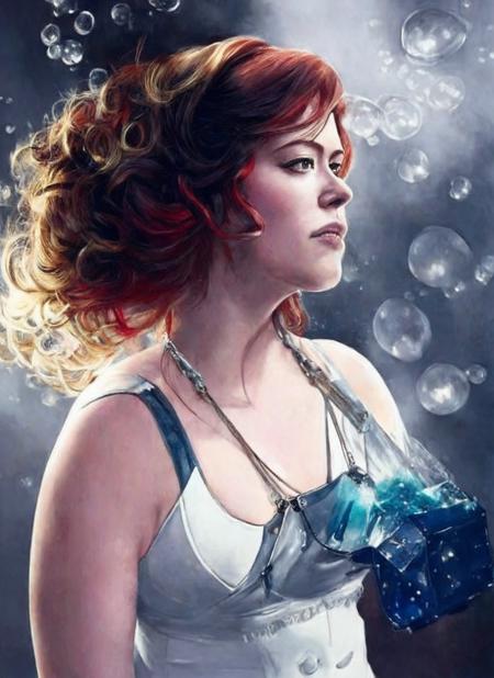 drunken chrissiem-1000 as delirium from sandman, ( hallucinating colorful soap bubbles ), by jeremy mann, by sandra chevrier, by dave mckean and richard avedon and maciej kuciara, punk rock, tank girl, high detailed, 8 k