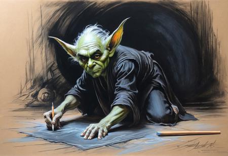 #pastel, #dry chalk drawing, #chalk on paper, #chalk shading, #chalk drawing, #tinted paper, #colored chalk drawing, #chalk shading,
goblin mage examining a relic, Giovanni Boldini, Andrew Atroshenko, Tanya Shatseva, Ross Tran, Anna Razumovskaya,