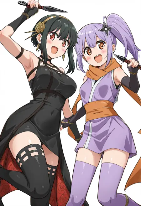 NinKoro: Ninja to Koroshiya no Futarigurashi | 忍者と殺し屋のふたりぐらし (Series Style) [Illustrious]