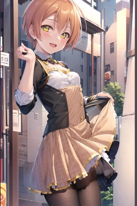 ((masterpiece,best quality)), 1girl, solo,(hoshizora rin),small breasts, short hair,  yellow eyes, orange hair, , <lora:hoshizorarin2:0.8>