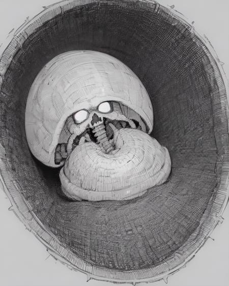 <lora:bone_Nigi:0.8>(hatching \(texture\))
a skeleton sloped against a cave wall