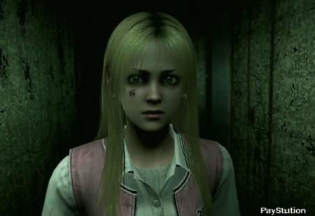 white skin girl, thin, oval face, green eyes, almond eyes, straight nose, blonde hair, long hair, straight hair,   horror pink style, 3d model, horror protagonist,female, PS2, PlayStation japan horror, low quality, silent Hill 2, Resident Evil, octane render,detailed, volumetric, dramatic lighting, eerie, dark, spooky, suspenseful, grim, detailed, distressed, edgy, rock and roll vibe, dark, mysterious, haunting, dramatic, ornate, PlayStation 2 graphics, PlayStation 1