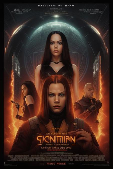 movieposter, Fifth Element, 1girl , looking at viewer, beauty skin care model, glowing shiny skin , cinematic romance, masterpiece layout design, cinematic sci-fi font design, movie poster design