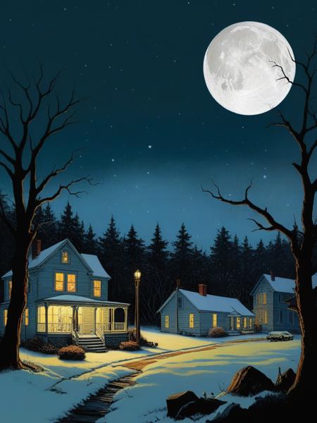 <lora:04Vintageillustration_Hap_XL:3.3>,Norman Rockwell style (zavy-mthcl:1.3), (((Horror Landscape))), Evanescent, Efflorescence, Mellifluous, Effervescent, Mellifluous, Nocturnal, Serendipity, Sonorous, Ineffable, Quixotic, Resplendent, Petrichor, Ephemeral, Luminous, Nebulous