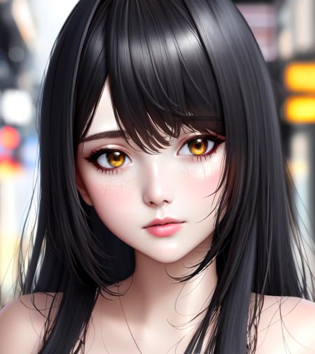 best quality, highres, extremely detailed CG, 8k wallpaper, an extremely delicate and beautiful, best shadow, hyper detailed, intricate details, detailed_background, extremely beautiful girl, beautlful face, cute, lustrous skin, depth of field, cyberpunk_city_alley