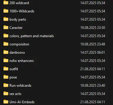 1000+ Wilcards Mittoshura (SFW, NSFW, poses, outfits, emotions,...)