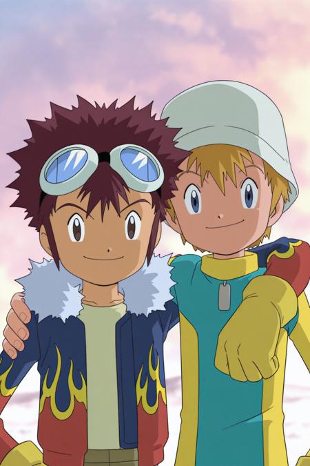 Daisuke "Davis" Motomiya & Takeru "TK" Takaishi - Digimon Adventure 02 - (Illustrious) [Commission] V1