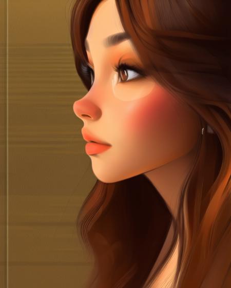 volumetric lighting, at Vespers time, digital hand drawn image, close-up profile side view, (Vivi Janiss), [Lisbon Portugal:0.7], drawn perfectly in the style of sda