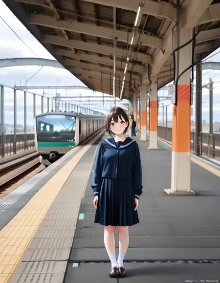 日本の高架駅 、 駅のホーム / Elevated station , Platform