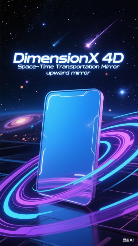 DimensionX 4D Space-Time Transportation Mirror I2V Workflow DimensionX upward mirror
