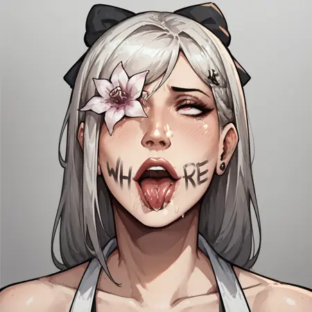 "WHORE" Face Writing- Concept - PonyXL