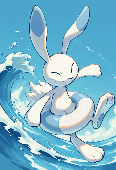 Warabbit: Hoenn Aqua Rabbit | ワラビット (Pokedex #0258*) [Illustrious]