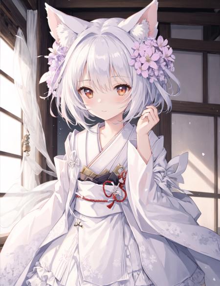 1girl, cowboy shot,
yukikaze \(the warmth of spring\) \(azur lane\), shiromuku,
<lora:yukikaze_the warmth of spring:1>, masterpiece, best quality,