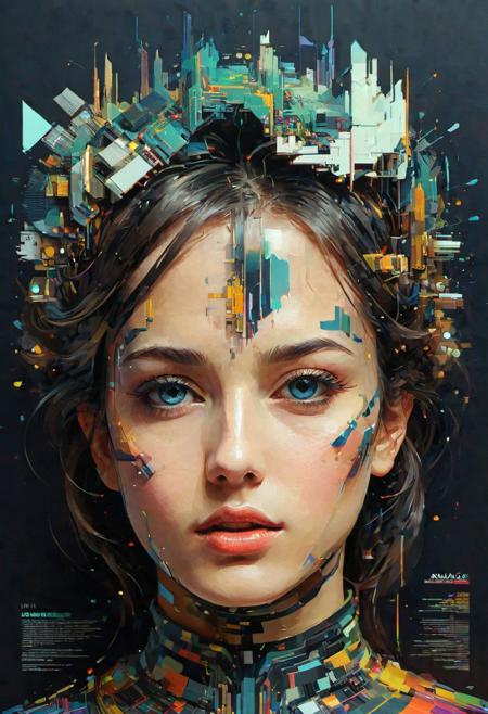 by Wadim Kashin, analog glitch, Infographic Drawing but extremely beautiful:1.4), (intricate details, masterpiece, best quality:1.4),
Flat 2D Art, simple flat colors, 2-dimensional, Flat 2D Art Style,  looking at viewer
<lora:add-detail-xl:1> <lora:xl_more_art-full_v1:0.5> <lora:looking_at_viewer:2>
