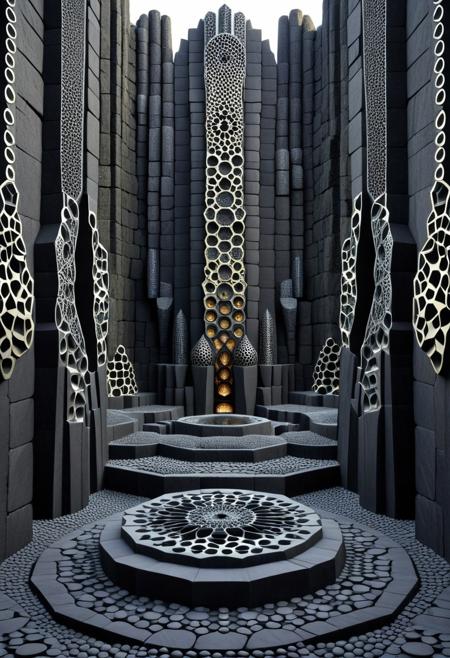 Fractal, voronoi, basalt columns, tesslation, Mandala.