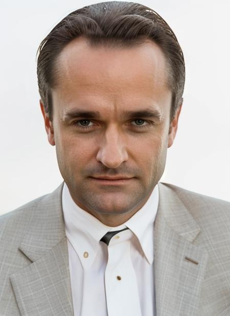 jc1  headshot, man, solo, man in suit,  full body, full body shot, white background, no background, PNG, natural lighting, no shadows, ultra detailed, hyperrealistic, 80mm, 4k, 8k, 8k realistic, sharp focus, intricate, high resolution <lora:JohnCazale:1>,