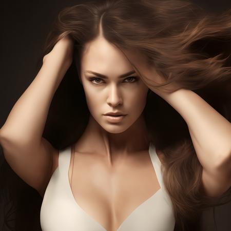 textless (neverlate:1) a woman with long hair and a white tank top <lora:NeverLate_LoraBooth:1>