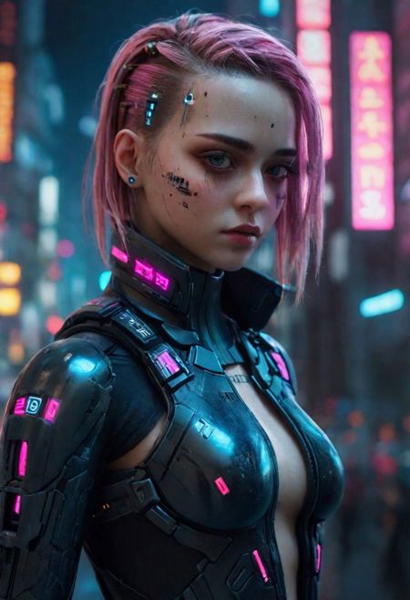 Post apocalyptic  Android  Robot  Futuristic image  Cyberpunk city Utopia Cyborg 